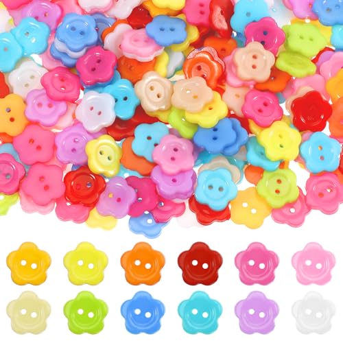 Larrel 300 Stück Blumenknöpfe, Bunte Knöpfe 13,5 mm Knöpfe zum Annähen mit 2 Löcher Mini KnöpfeSüße Kinderknöpfe Blumenform Dekorknöpfe Bastelknöpfe für Nähen, Stricken, DIY Dekorative Larrel 300 Stück Blumenknöpfe, Bunte Knöpfe 13,5 mm Knöpfe zum Annähen mit 2 Löcher Mini KnöpfeSüße Kinderknöpfe Blumenform Dekorknöpfe Bastelknöpfe für Nähen, Stricken, DIY Dekorative von Larrel