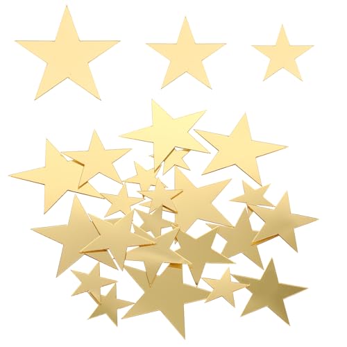 Larrel 40 Stück Wandtattoo Stars in Gold, Wandtattoo für Kinderzimmer 3 Größen Acrylspiegel Wandaufkleber Entfernbare Wanddekor für Schlafzimmer, Wohnzimmer, Babyzimmer Wände und Möbel Larrel 40 Stück Wandtattoo Stars in Gold, Wandtattoo für Kinderzimmer 3 Größen Acrylspiegel Wandaufkleber Entfernbare Wanddekor für Schlafzimmer, Wohnzimmer, Babyzimmer Wände und Möbel von Larrel