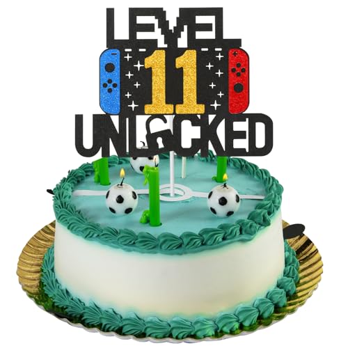 Larrel Tortendeko Geburtstag, Tortendeko Gaming Level 11 Unlocked Geburtstag Kuchen Deko Videospiel Tortendeko Geburtstag DIY Level Up Happy Birthday Cupcake Topper mit Papier Stick für 11 Jahre Junge Larrel Tortendeko Geburtstag, Tortendeko Gaming Level 11 Unlocked Geburtstag Kuchen Deko Videospiel Tortendeko Geburtstag DIY Level Up Happy Birthday Cupcake Topper mit Papier Stick für 11 Jahre Junge von Larrel