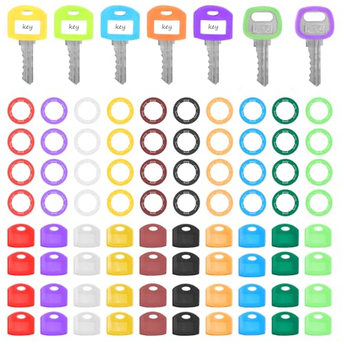 Schlüssel-Etiketten, Farbkennzeichnungen, farbige Schlüssel-Identifikatoren, weiche Silikon-Identifikatoren, Kunststoffschlüssel, Identifikationsringe, Aufsätze, Farbabdeckungen, Kappen für von Larrel
