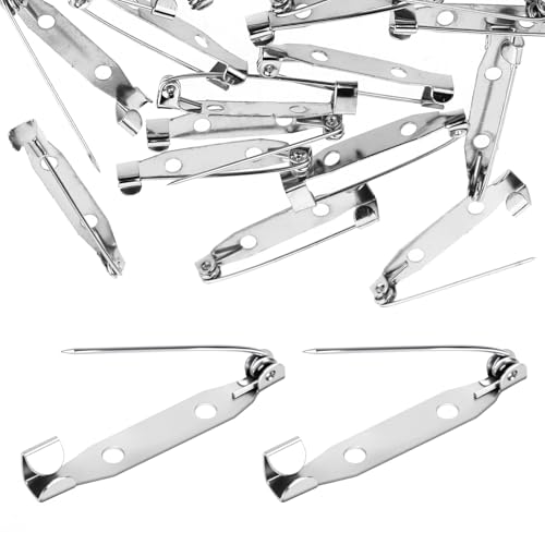 Silberfarbene Broschennadeln auf der Rückseite, Sicherheitsnadeln mit Doppelloch, Anstecknadeln, Anstecknadeln, Boutonniere-Zubehör für Männer und Frauen, Abzeichen, Namensschild, DIY Silberfarbene Broschennadeln auf der Rückseite, Sicherheitsnadeln mit Doppelloch, Anstecknadeln, Anstecknadeln, Boutonniere-Zubehör für Männer und Frauen, Abzeichen, Namensschild, DIY von Larrel