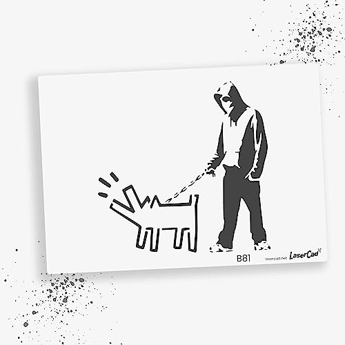 LaserCad Schablonen BANKSY Streetart (B081, Choose Your Weapon, DIN A3) Stencil für Graffiti, Airbrush, Kunst, Deko, zum Malen von LaserCad