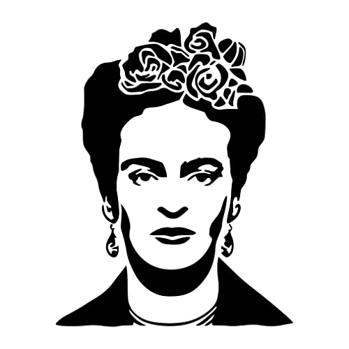 LaserCad Schablonen FRIDA KAHLO (FK10, FRIDA KAHLO Portrait, DIN A7) Graffiti Stencil für Airbrush, Deko, zum Malen von LaserCad