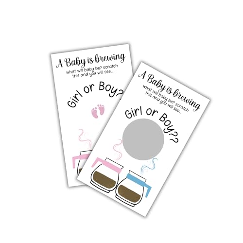 Baby is Brewing Coffee Gender Reveal Rubbelkarten für It's a Girl, 30 Stück, 5,1 x 8,9 cm, Duschbanner, Tags, Einladungsdekorationen, What Will Baby Be Baby is Brewing Coffee Gender Reveal Rubbelkarten für It's a Girl, 30 Stück, 5,1 x 8,9 cm, Duschbanner, Tags, Einladungsdekorationen, What Will Baby Be von Lashicorn