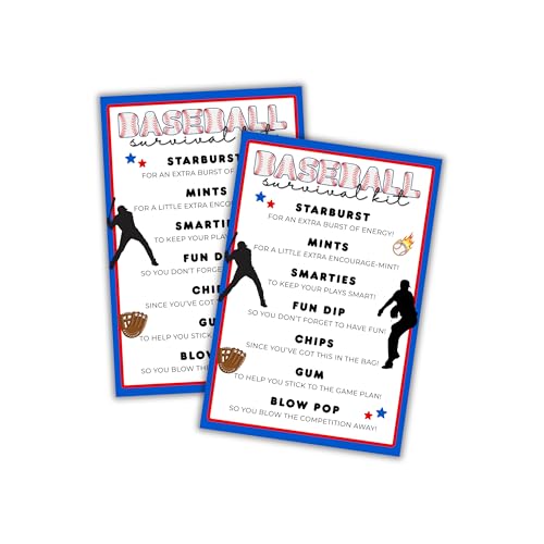Baseball-Survival-Karten, 30 Stück, 10,2 x 15,2 cm, Listenetiketten, Notfall, Willkommensrückseite, Reise-Team, Jungen, Drucke für Trainer, Ballspieler, Goodie Bag Baseball-Survival-Karten, 30 Stück, 10,2 x 15,2 cm, Listenetiketten, Notfall, Willkommensrückseite, Reise-Team, Jungen, Drucke für Trainer, Ballspieler, Goodie Bag von Lashicorn