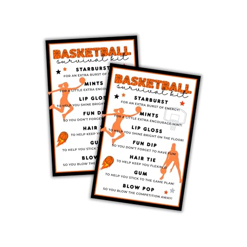 Basketball-Team-Survival-Karten, 30 Stück, 10,2 x 15,2 cm, Listenetiketten, Notfall, Willkommensrückseite, Reisen, Ausdrucke für Trainer, Ballspieler, Goodie Bag Basketball-Team-Survival-Karten, 30 Stück, 10,2 x 15,2 cm, Listenetiketten, Notfall, Willkommensrückseite, Reisen, Ausdrucke für Trainer, Ballspieler, Goodie Bag von Lashicorn