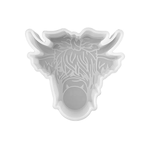 Hairy Highland Milchkuh Blasenkaugummi Freshie Silikonform 12,4 x 11,9 x 2,5 cm Pin Up Vent Aroma Bead ofenfest von Lashicorn