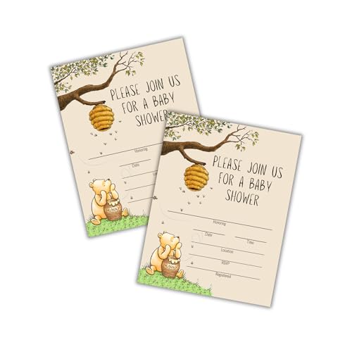 Honey Bear Pooh Einladungskarten zur Babyparty, 10,8 x 14 cm, Postkarte, Pop it When She Pops, Etiketten, Dankeskarten, klassische Aufsätze, 30 Stück Honey Bear Pooh Einladungskarten zur Babyparty, 10,8 x 14 cm, Postkarte, Pop it When She Pops, Etiketten, Dankeskarten, klassische Aufsätze, 30 Stück von Lashicorn