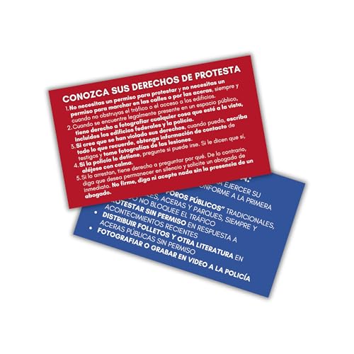 Karten in Brieftaschengröße, 50 Stück, 5,1 x 8,9 cm, Redefreiheit, Referenz für Strafverfolgung, ICE Know Your Rights Karten in Brieftaschengröße, 50 Stück, 5,1 x 8,9 cm, Redefreiheit, Referenz für Strafverfolgung, ICE Know Your Rights von Lashicorn