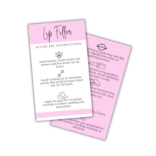 Lippenfüller, Aftercare Anleitungskarten, 5,1 x 8,9 cm, Hyaluron-Stift für Krankenschwestern, Medizin, Spa, Kosmetiker, 50 Stück Lippenfüller, Aftercare Anleitungskarten, 5,1 x 8,9 cm, Hyaluron-Stift für Krankenschwestern, Medizin, Spa, Kosmetiker, 50 Stück von Lashicorn