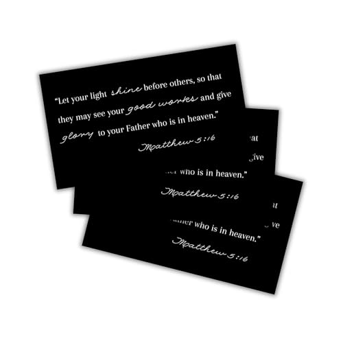 Matthäus 5:16 Let Your Light Shine Good Works Glorify Father Heaven Karten in Brieftaschengröße, 5,1 x 8,9 cm, für Teenager, Handout Scripture Best Friends, 30 Stück Matthäus 5:16 Let Your Light Shine Good Works Glorify Father Heaven Karten in Brieftaschengröße, 5,1 x 8,9 cm, für Teenager, Handout Scripture Best Friends, 30 Stück von Lashicorn