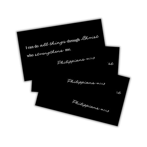 Philippians 4:13 I Can Do All Things Through Christ Who Strengthens Me 30 Stück 5,1 x 8,9 cm Taufkarte für Teenager Mädchen Geschenk Schrift Brieftasche Ermutigung von Lashicorn