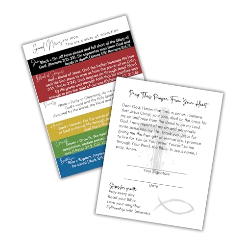 Sechs 6 Farben der Rettung Römer Road Tracts Karten 11,4 x 14 cm Gute Nachrichten für den Mann Handout Schrift How To Be Saved Door Knocking Church Teens Camp Sechs 6 Farben der Rettung Römer Road Tracts Karten 11,4 x 14 cm Gute Nachrichten für den Mann Handout Schrift How To Be Saved Door Knocking Church Teens Camp von Lashicorn