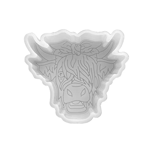 Silikonform für Süßigkeiten, Seife, Harz, Kerzen, Motiv: Highland-Milchkuh, 9,5 cm breit x 8,3 cm lang x 2,5 cm tief von Lashicorn