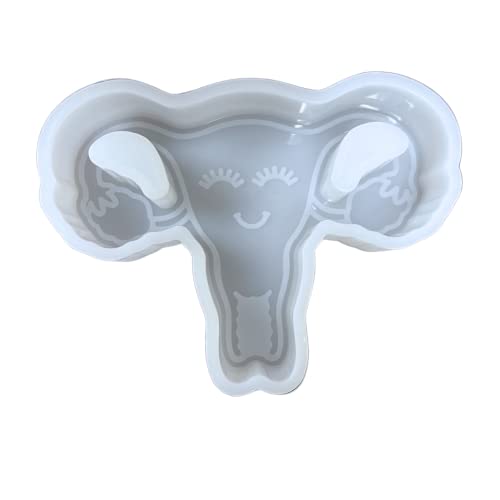 Smiley Uterus Auto-Freshie Silikonform,10.2x6.3x0.2 cm für Duft-Aroma-Perlen, Auto-Kerze, Seife, ofenfest bis 250 °C, Backen, hitzebeständig, weiblich, Mädchen, Feministische, reproduktive Rechte Smiley Uterus Auto-Freshie Silikonform,10.2x6.3x0.2 cm für Duft-Aroma-Perlen, Auto-Kerze, Seife, ofenfest bis 250 °C, Backen, hitzebeständig, weiblich, Mädchen, Feministische, reproduktive Rechte von Lashicorn