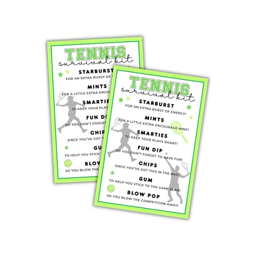 Überlebens-Set für Tennis-Teams, 30 Stück, 10,2 x 15,2 cm, Etiketten, Notfall, Willkommensrückseite, Reisen, Kinder, Ausdrucke für Trainer, Ballspieler, Goodie Bag Überlebens-Set für Tennis-Teams, 30 Stück, 10,2 x 15,2 cm, Etiketten, Notfall, Willkommensrückseite, Reisen, Kinder, Ausdrucke für Trainer, Ballspieler, Goodie Bag von Lashicorn