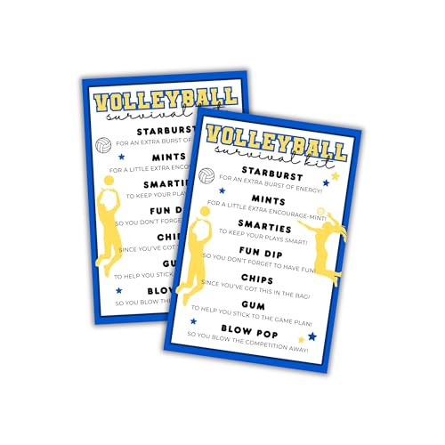 Volleyball-Team-Survival-Karten, 30 Stück, 10,2 x 15,2 cm, Listenetiketten, Notfall, Willkommensrückseite, Reisen, Mädchen, Ausdrucke für Trainer, Ballspieler, Goodie Bag Volleyball-Team-Survival-Karten, 30 Stück, 10,2 x 15,2 cm, Listenetiketten, Notfall, Willkommensrückseite, Reisen, Mädchen, Ausdrucke für Trainer, Ballspieler, Goodie Bag von Lashicorn