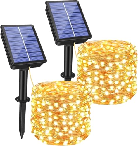 Laspi Solar Lichterkette Aussen, 2x15M 150LED Lichterkette Solar Außen Wetterfest, 8 Modi IP65 LED Lichterkette Außen Solar Outdoor für Garten, Balkon, Terrasse, Tor, Hof, Hochzeit, Party Laspi Solar Lichterkette Aussen, 2x15M 150LED Lichterkette Solar Außen Wetterfest, 8 Modi IP65 LED Lichterkette Außen Solar Outdoor für Garten, Balkon, Terrasse, Tor, Hof, Hochzeit, Party von Laspi