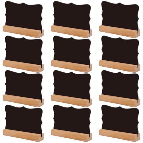 12pcs Mini -Tafelschilder mit Ständer, 4x3 -Zoll 12pcs Mini -Tafelschilder mit Ständer, 4x3 -Zoll von Latebebebe
