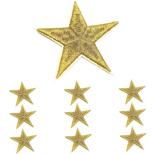 Bügeln auf Flecken Aufkleber Kleber gestickter Stern Patch Applique DIY Craft Accessoire für Kleidung 10pcs von Latebebebe