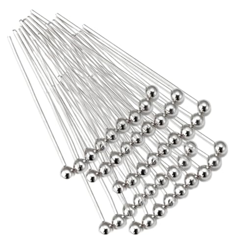 Edelstahl XL Long Ball Head Pins für Schmuckherstellung, Ohrringe, Handwerkshypoallergen (70 mm x 24 Gauge) 3 Zoll von Latebebebe