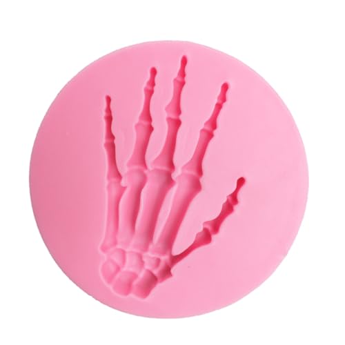 Halloween Silikonform Schädel Hand Horror Modellierung Form DIY Backdekoration Form zum Backen von Latebebebe