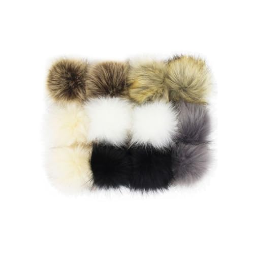 Künstliches Pelz Pompom Ball Flauschige Schöne für Hüte Beanies Schuhe Schals Tasche 12pcs Pompom Ball Künstliches Pelz Pompom Ball Flauschige Schöne für Hüte Beanies Schuhe Schals Tasche 12pcs Pompom Ball von Latebebebe
