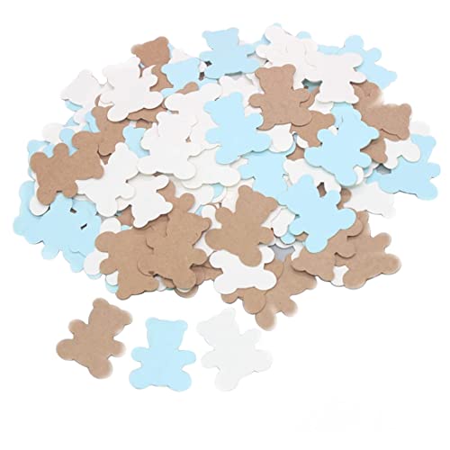 Party Confetti Confetti Kraft Brown Bear Babyparty für Geburtstagsfeier Dekoration Blau 300 PCs (zufällige Farbe) von Latebebebe