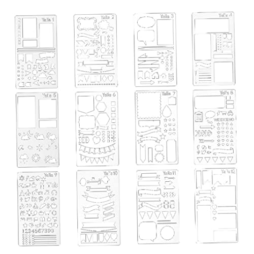 Schablone DIY -Tagebuchzeichnung Vorlage für Journal Notebook Tagebuch Sammelalbum DIY Zeichnungsvorlage 12pcs Schablone DIY -Tagebuchzeichnung Vorlage für Journal Notebook Tagebuch Sammelalbum DIY Zeichnungsvorlage 12pcs von Latebebebe