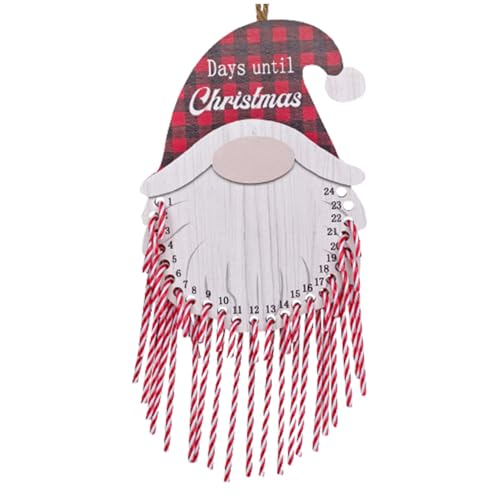 Weihnachtsiventkalender 2023 24 Tage Holz Adventskalender mit 24 Prozenter Süßigkeitsfernrohr wiederverwendbarer Weihnachtsmann 2023 für Home Wall Decristmas von Latebebebe
