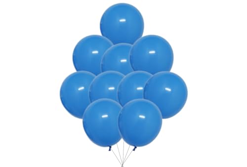 12 inches (30 cm) Thickened Matte Balloons - 50 pieces Natural Latex Balloons - 3.2g/piece (Blue) von Latex Bros