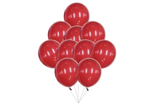 12 inches (30 cm) Thickened Matte Balloons - 50 pieces Natural Latex Balloons - 3.2g/piece (Garnet) von Latex Bros