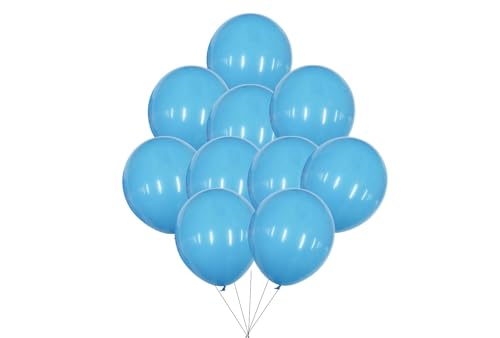 12 inches (30 cm) Thickened Matte Balloons - 50 pieces Natural Latex Balloons - 3.2g/piece (Light Blue) von Latex Bros