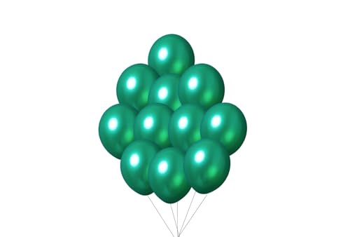 12 inches (30 cm) Thickened Metallic Balloons - 50 pieces Natural Latex Balloons - 3.2g/piece (Metallic Dark Green) von Latex Bros