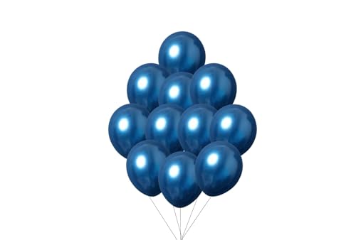 12 inches (30 cm) Thickened Metallic Balloons - 50 pieces Natural Latex Balloons - 3.2g/piece (Metallic Navy Blue) von Latex Bros