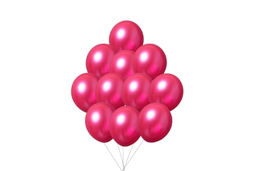 12 inches (30 cm) Thickened Metallic Balloons - 50 pieces Natural Latex Balloons - 3.2g/piece (Metallic Rose Pink) von Latex Bros