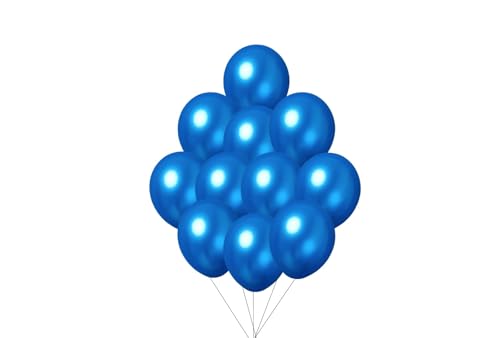 12 inches (30 cm) Thickened Metallic Balloons - 50 pieces Natural Latex Balloons - 3.2g/piece (Metallic Royal Blue) von Latex Bros