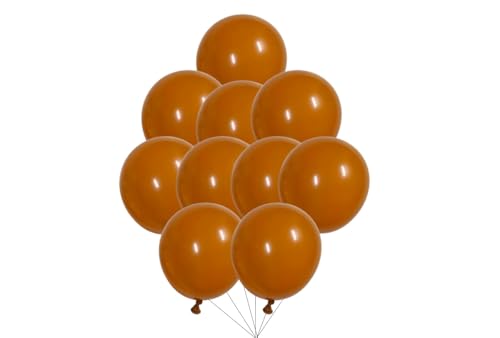 12 inches (30 cm) Thickened Retro Balloons - 50 pieces Natural Latex Balloons - 3.2g/piece (Caramel Orange) von Latex Bros