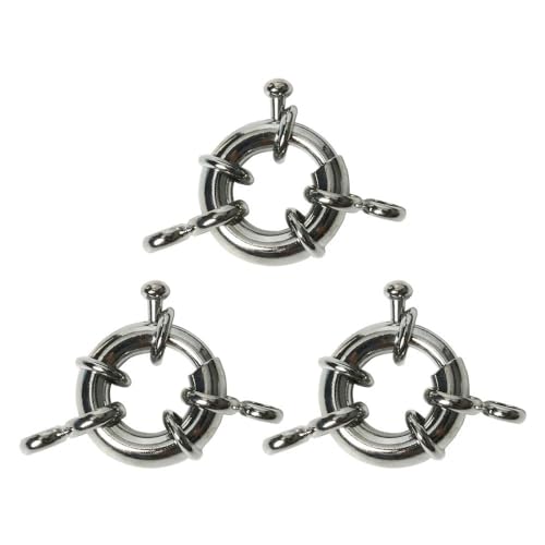 Lationday 10 Stück Kupfer-Federverschlüsse, Biegeringe, Schmuckherstellungsverbinder, DIY-Armband, Halskette, Bastelzubehör für Schmuckdesigner von Lationday