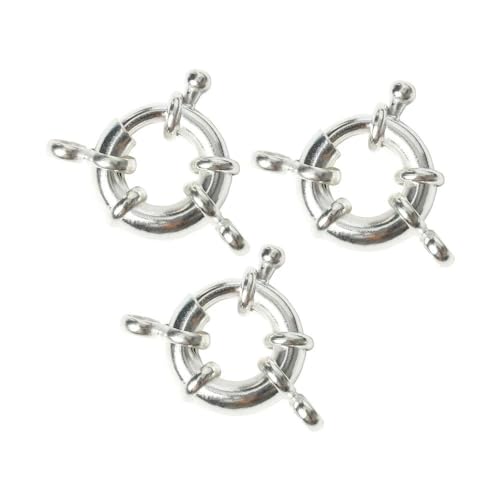 Lationday 10 Stück Kupfer-Federverschlüsse, Biegeringe, Schmuckherstellungsverbinder, DIY-Armband, Halskette, Bastelzubehör für Schmuckdesigner von Lationday