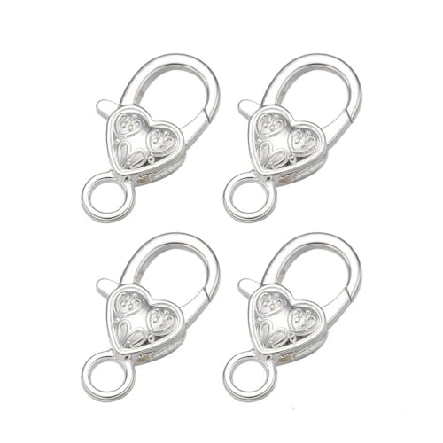 Lationday 10 kleine Herz-Karabinerhaken für DIY-Schlüsselanhänger, Schmuckherstellung, Taschenanhänger, Feder-Schnappverbinder, Bastelzubehör Lationday 10 kleine Herz-Karabinerhaken für DIY-Schlüsselanhänger, Schmuckherstellung, Taschenanhänger, Feder-Schnappverbinder, Bastelzubehör von Lationday