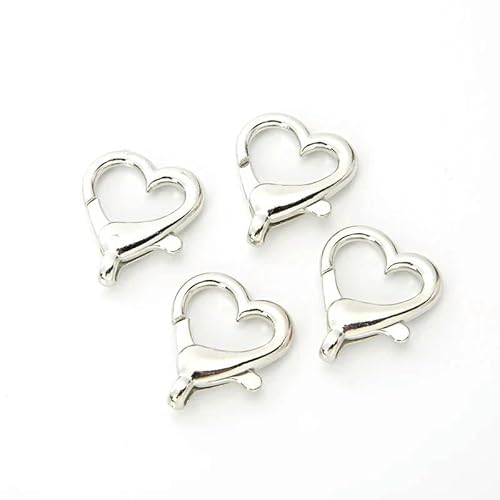 Lationday 10 kleine Herz-Karabinerhaken für DIY-Schlüsselanhänger, Schmuckherstellung, Taschenanhänger, Feder-Schnappverbinder, Bastelzubehör Lationday 10 kleine Herz-Karabinerhaken für DIY-Schlüsselanhänger, Schmuckherstellung, Taschenanhänger, Feder-Schnappverbinder, Bastelzubehör von Lationday
