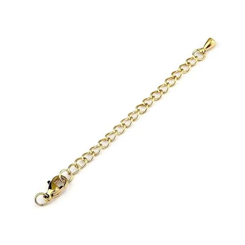 Lationday 10 verlängerte Schwanzketten mit Karabinerverschluss für DIY-Schmuckherstellung, Armband, Halskette, Schlüsselanhänger – langlebige Erkenntnisse Lationday 10 verlängerte Schwanzketten mit Karabinerverschluss für DIY-Schmuckherstellung, Armband, Halskette, Schlüsselanhänger – langlebige Erkenntnisse von Lationday