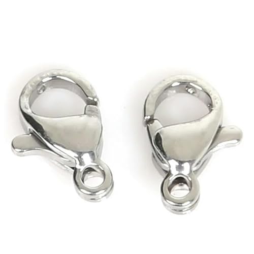 Lationday 10 x 12 mm Karabinerverschlüsse, Schmuckherstellungsverbinder für selbstgemachte Halsketten, Armbänder, Schlüsselanhänger, langlebige Metallschnallen Lationday 10 x 12 mm Karabinerverschlüsse, Schmuckherstellungsverbinder für selbstgemachte Halsketten, Armbänder, Schlüsselanhänger, langlebige Metallschnallen von Lationday