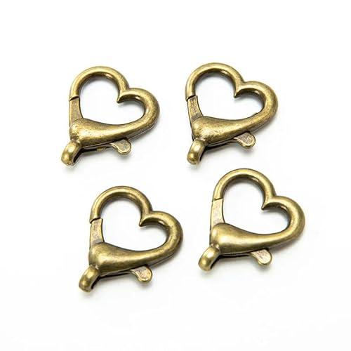 Lationday 10 x Herz-Karabinerverschlüsse, Schlüsselanhänger-Verbinder, Schmuckherstellungszubehör für DIY-Schlüsselanhänger, Bastelzubehör für Zuhause, Geschenke Lationday 10 x Herz-Karabinerverschlüsse, Schlüsselanhänger-Verbinder, Schmuckherstellungszubehör für DIY-Schlüsselanhänger, Bastelzubehör für Zuhause, Geschenke von Lationday