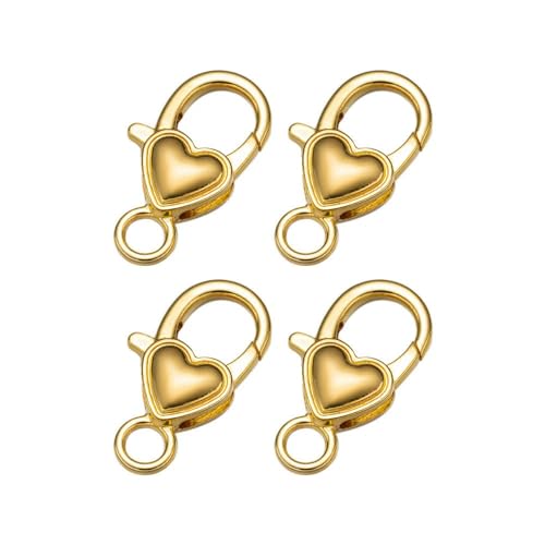 Lationday 10 x Herz-Karabinerverschlüsse, Schlüsselanhänger-Verbinder, Schmuckherstellungszubehör für DIY-Schlüsselanhänger, Bastelzubehör für Zuhause, Geschenke Lationday 10 x Herz-Karabinerverschlüsse, Schlüsselanhänger-Verbinder, Schmuckherstellungszubehör für DIY-Schlüsselanhänger, Bastelzubehör für Zuhause, Geschenke von Lationday