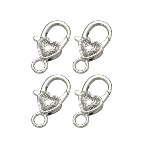 Lationday 10 x Herz-Karabinerverschlüsse, Schlüsselanhänger-Verbinder, Schmuckherstellungszubehör für DIY-Schlüsselanhänger, Bastelzubehör für Zuhause, Geschenke Lationday 10 x Herz-Karabinerverschlüsse, Schlüsselanhänger-Verbinder, Schmuckherstellungszubehör für DIY-Schlüsselanhänger, Bastelzubehör für Zuhause, Geschenke von Lationday