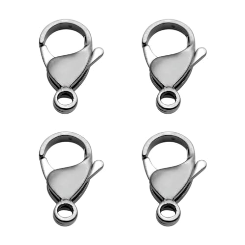 Lationday 30 Stück 10 mm Karabinerverschlüsse, Schlüsselanhängerverbinder, langlebige Endverschlüsse für Halsketten, Schmuck, Bastelzubehör von Lationday