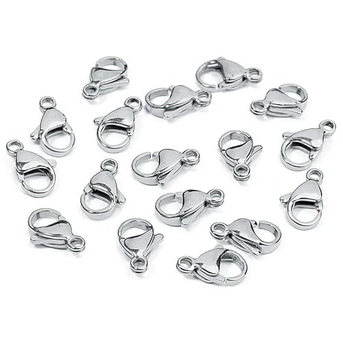 Lationday 30 Stück Karabinerverschlüsse, Federschnallen-Haken für DIY-Halsketten, Armbänder, Schmuckherstellung, Bastelbedarf für Schmuckdesigner Lationday 30 Stück Karabinerverschlüsse, Federschnallen-Haken für DIY-Halsketten, Armbänder, Schmuckherstellung, Bastelbedarf für Schmuckdesigner von Lationday