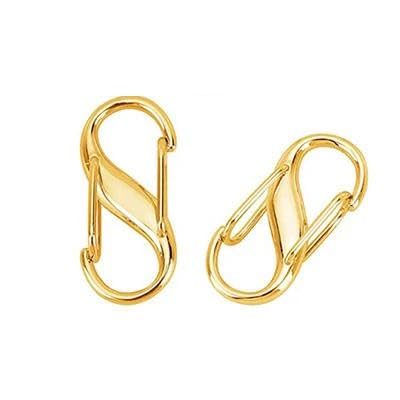 Lationday 5 Stück verstellbare S-Typ-Ketten-Karabinerverschlüsse, Doppelschnallenclips für Taschenzubehör, Längenhalter für Bastelprojekte Lationday 5 Stück verstellbare S-Typ-Ketten-Karabinerverschlüsse, Doppelschnallenclips für Taschenzubehör, Längenhalter für Bastelprojekte von Lationday
